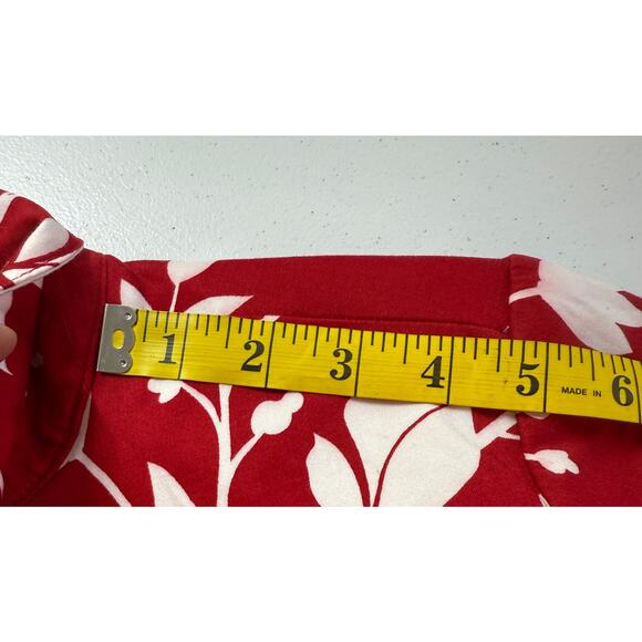 Susan Graver Full Zip Jacket Blazer Womens XS Red Floral Long Sleeve Embellished - Picture 8 of 15